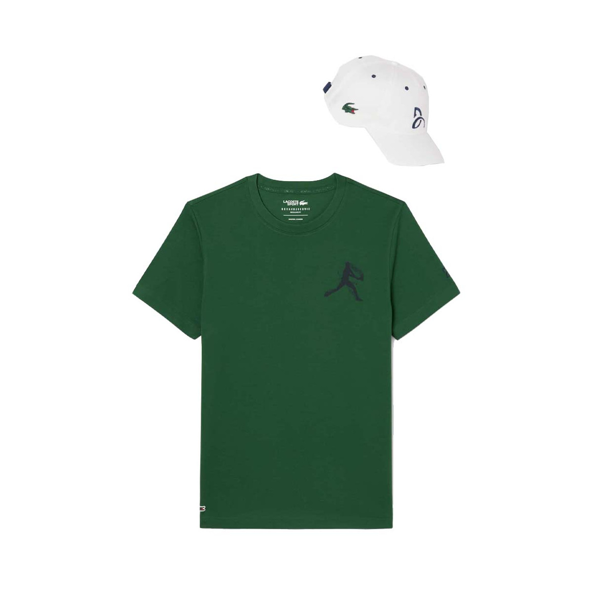 Pack T-Shirt + Casquette Lacoste Tennis x Novak Djokovic Vert