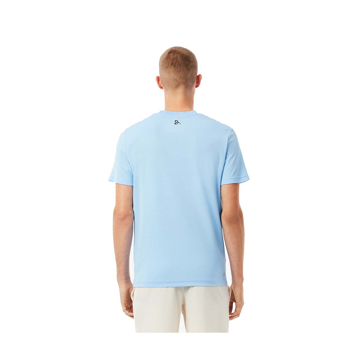 T-shirt Lacoste Tennis Novak Djokovic Ultra Dry Imprimé Bleu clair