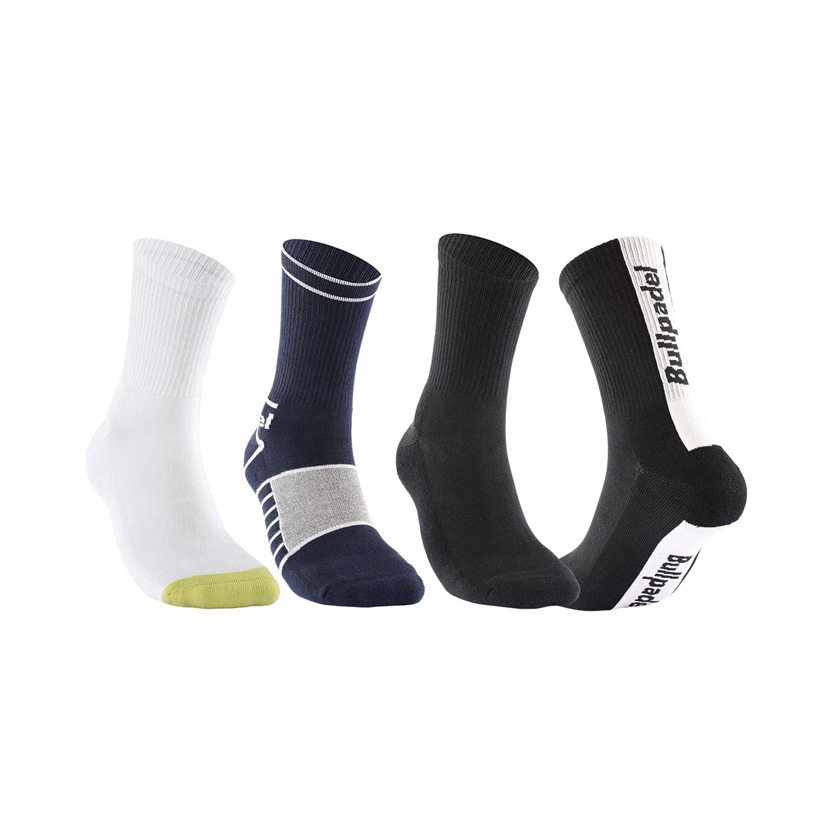 Chaussettes Bullpadel BP255i Noir / Bleu marine / Blanc (3 paires)