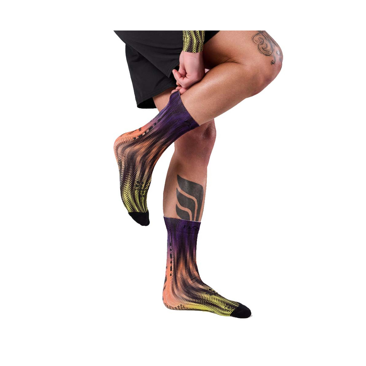 Compressiesokken Floky S-MASH 3D FANTASY Rio Blauw / Oranje