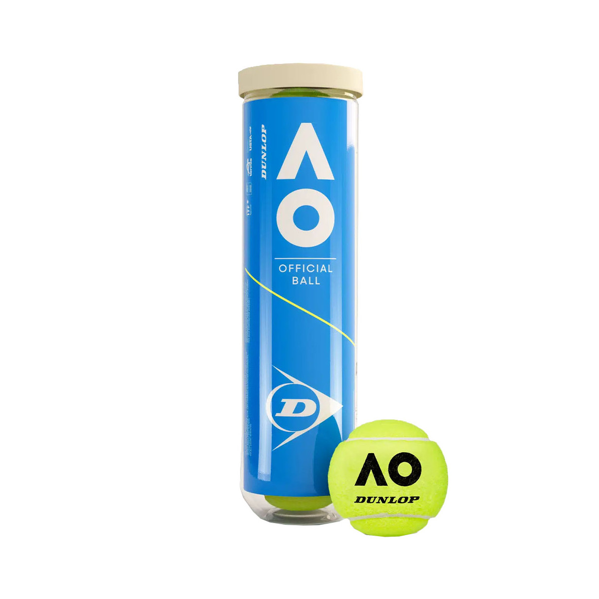 Dunlop Australian Open 4 Stuks Geel
