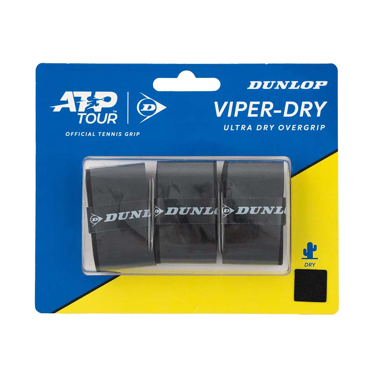 Dunlop Viper-Dry Zwart Overgrips x 3