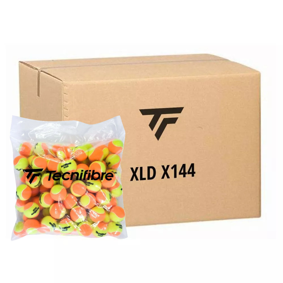 Carton de 144 Balles Tecnifibre XLD Bicolor