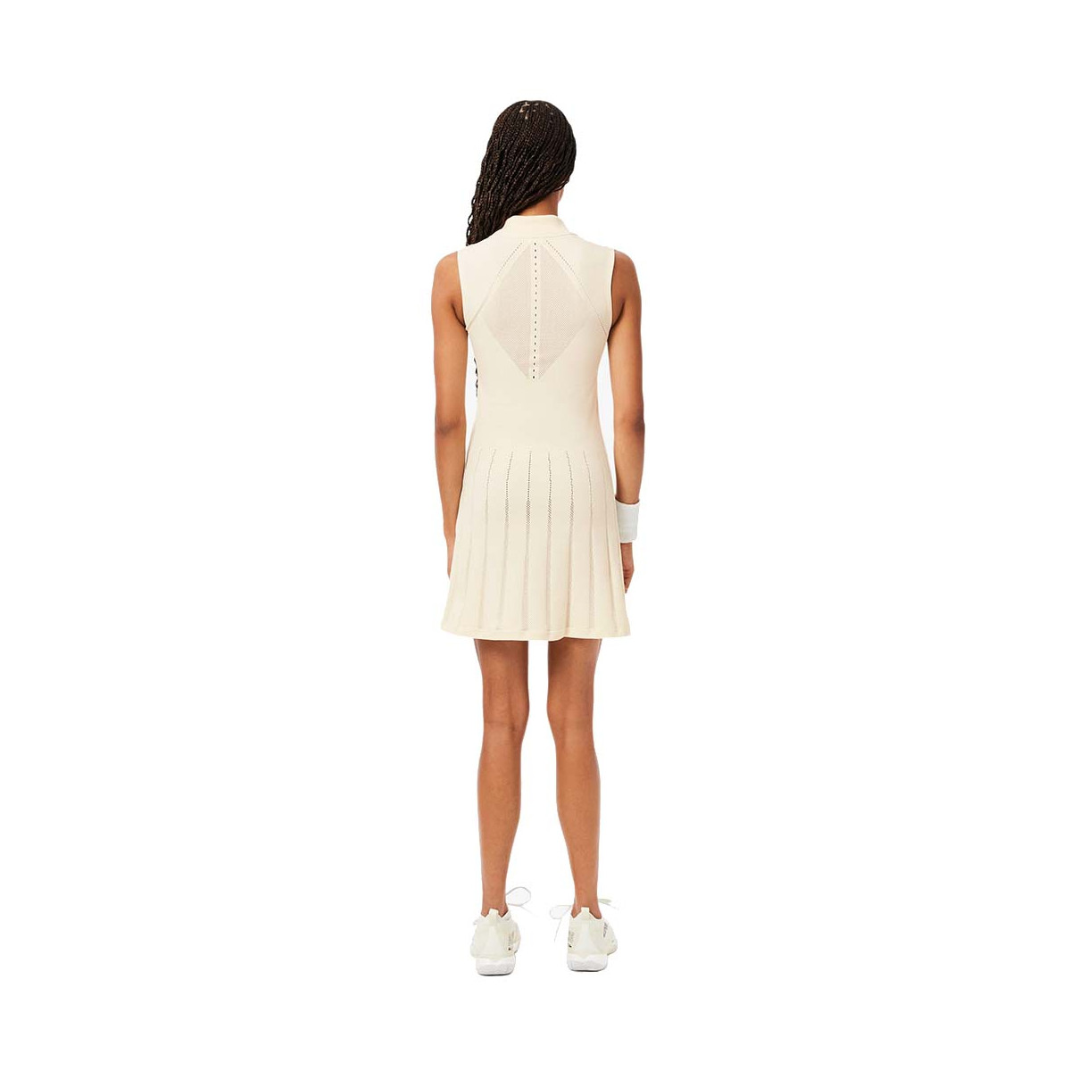 Robe Lacoste Tennis Strech Femme Beige