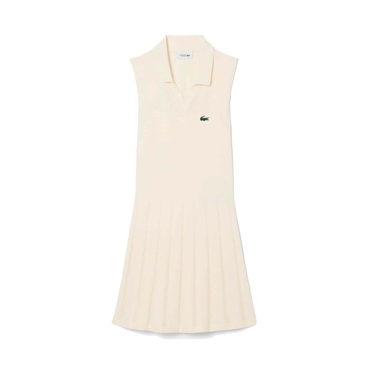 Robe Lacoste Tennis Strech Femme Beige
