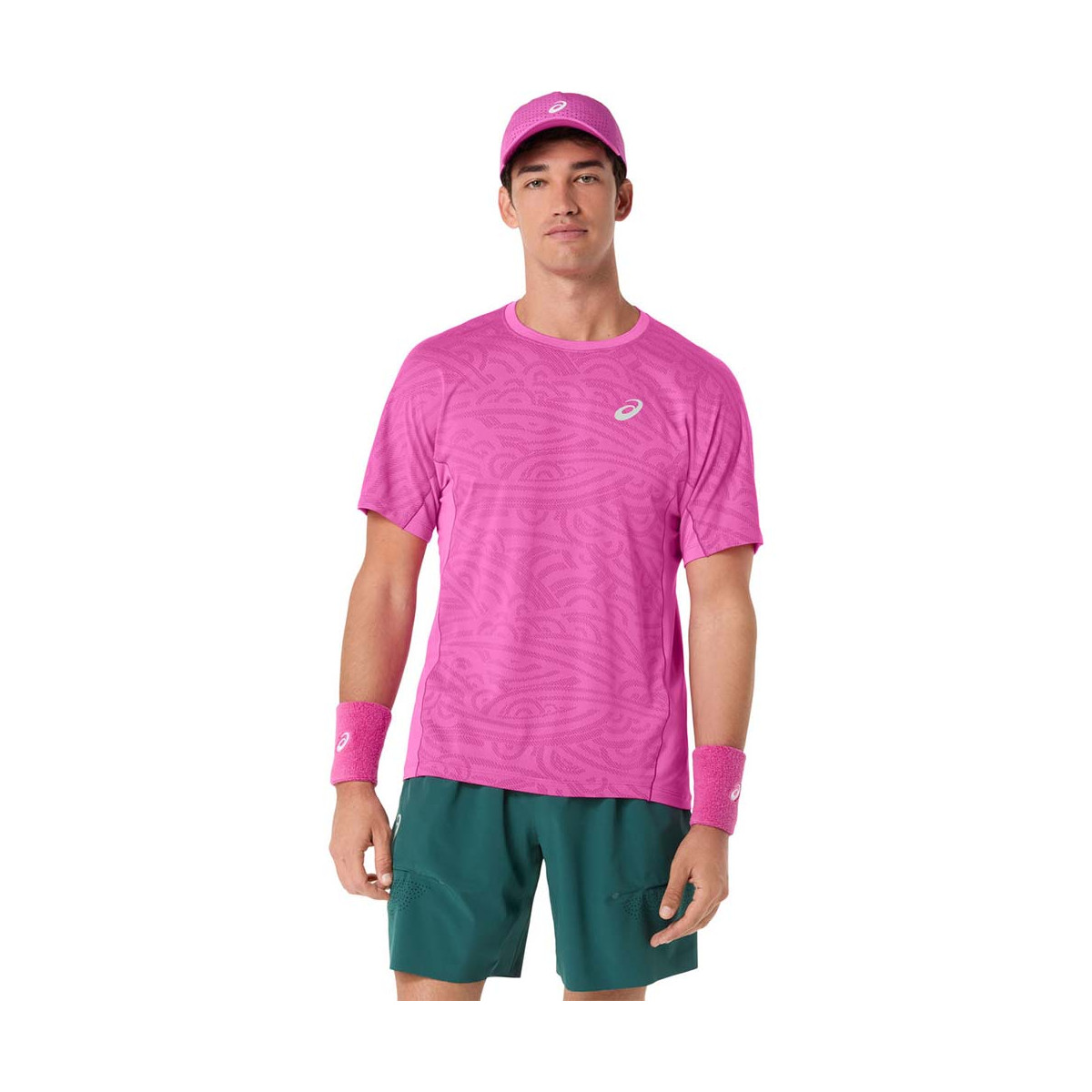 T-Shirt Asics Match Jacquard SS Rose