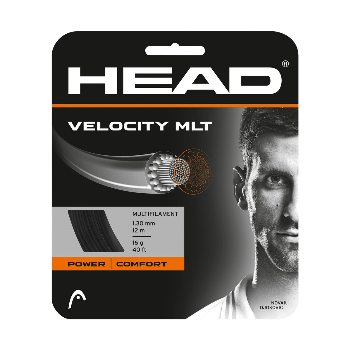 Cordage Head Velocity MLT Noir 12m