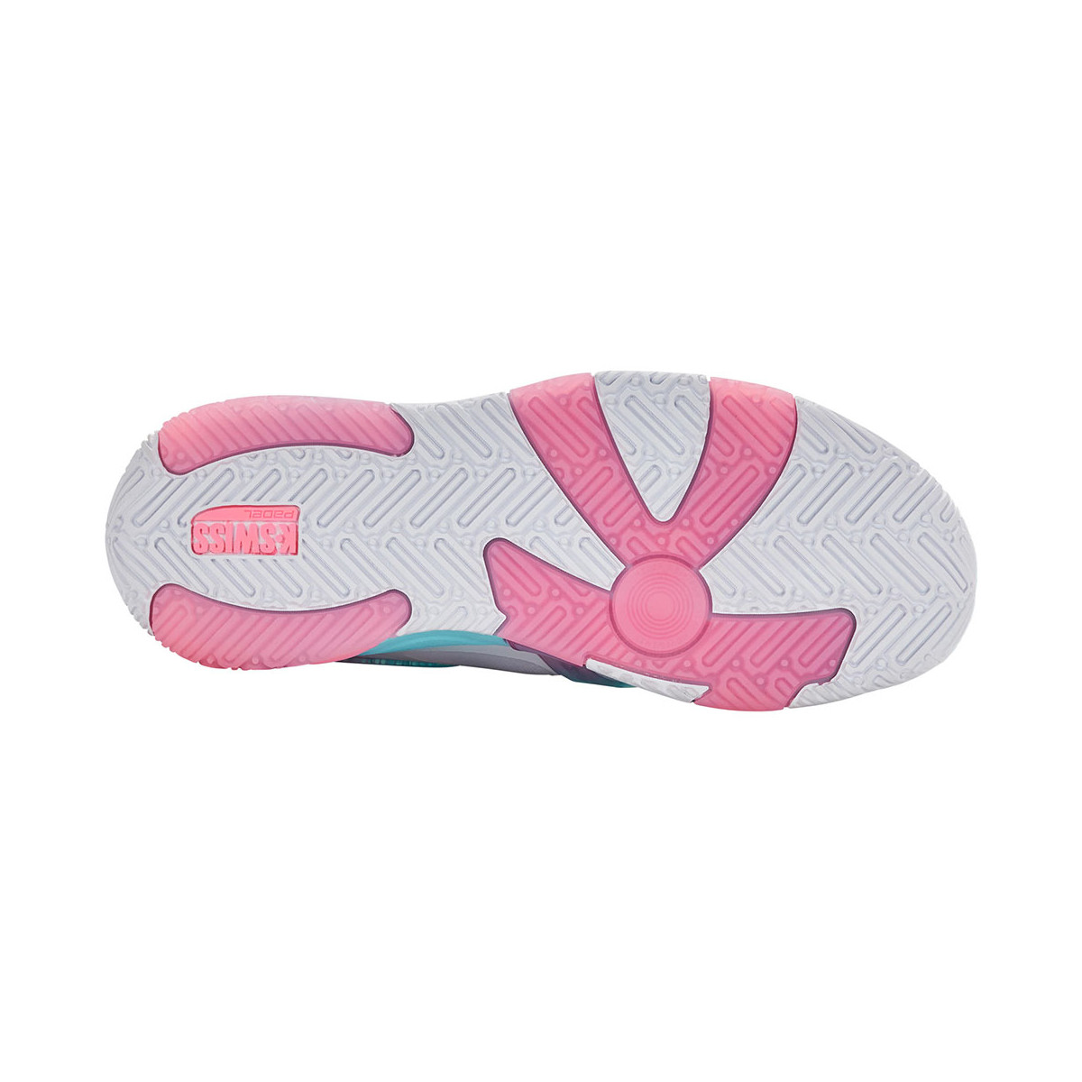 K-Swiss K-Frame Padel damesschoenen wit/roze/blauw