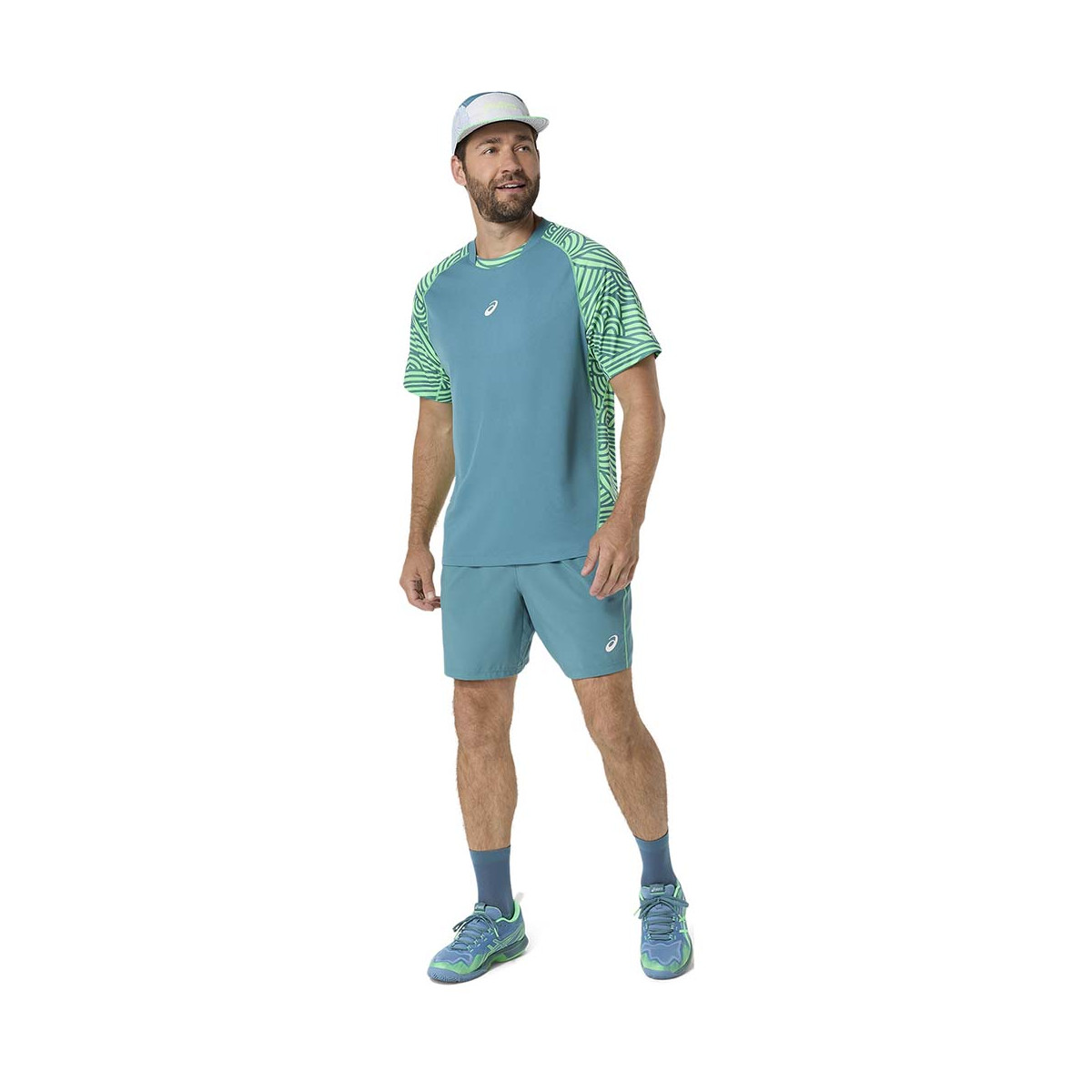 Asics Padel Court Shorts Crème / Groen