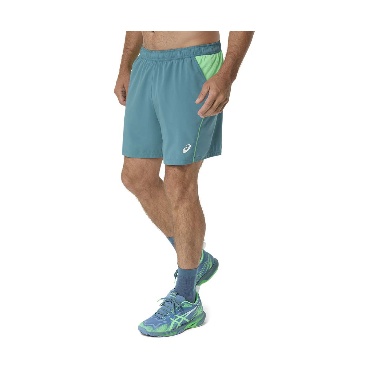 Asics Padel Court Shorts Crème / Groen