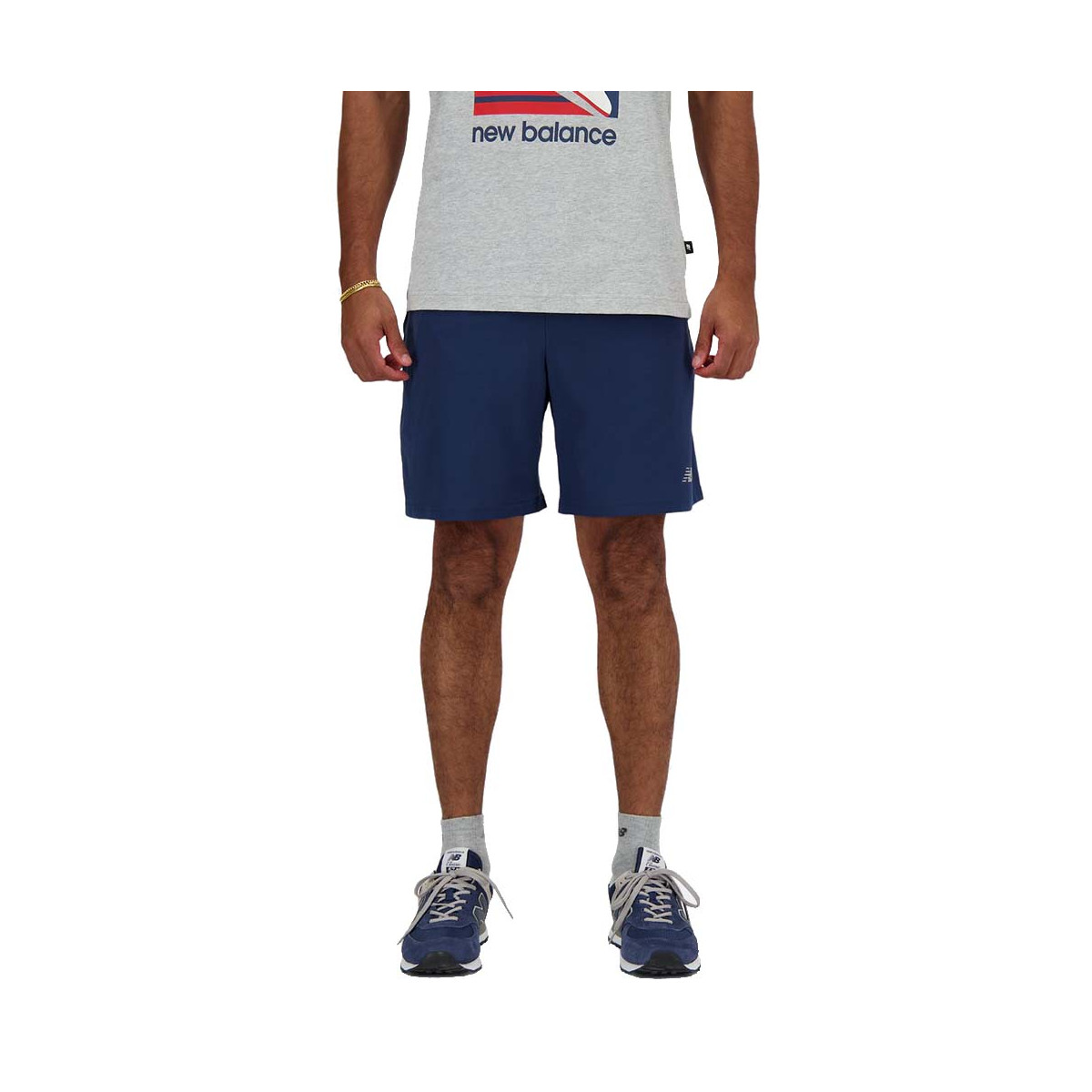 Short New Balance Essentials Bleu marine