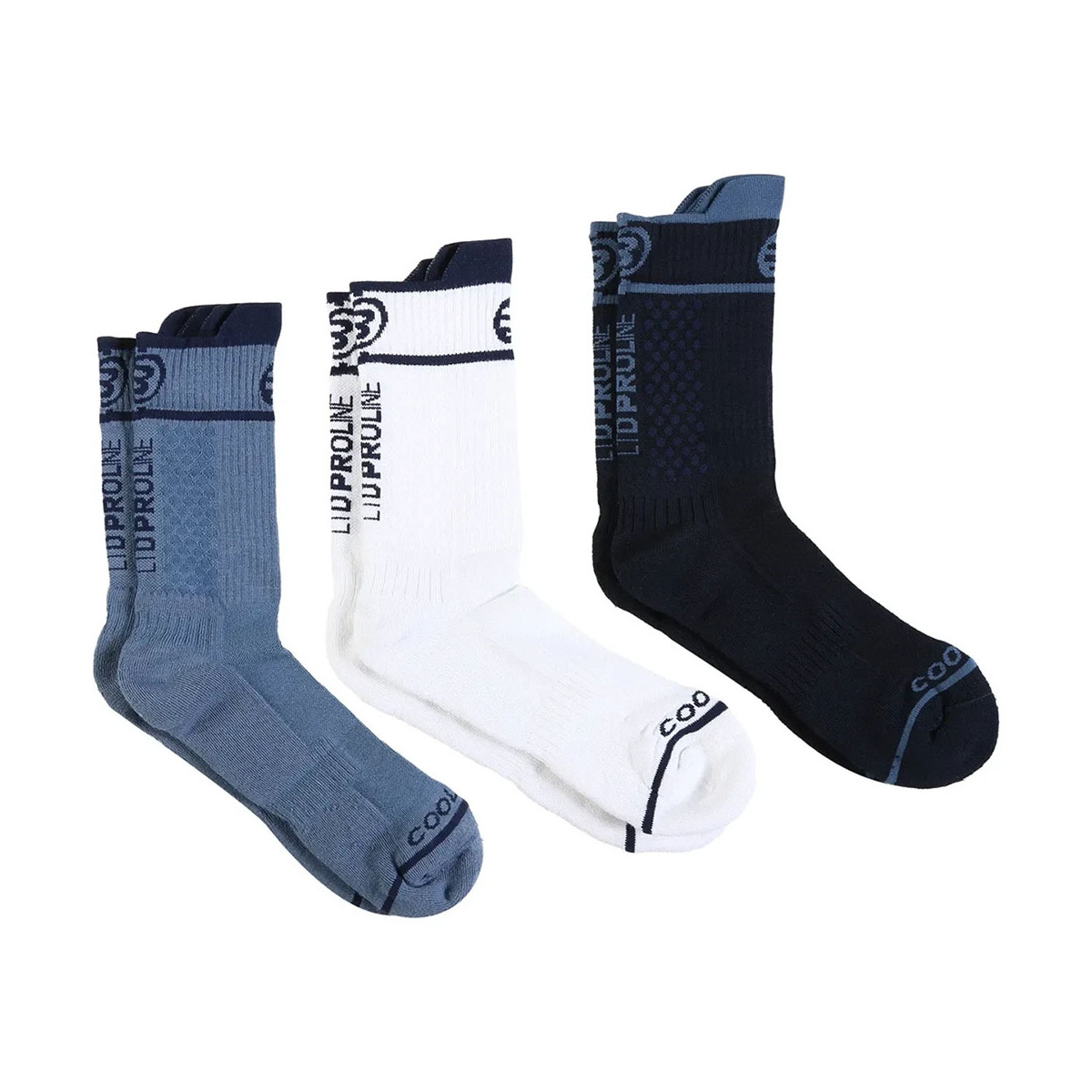 Chaussettes Bullpadel BP26PR U1 Marine / Blanc / Bleu (3 paires)