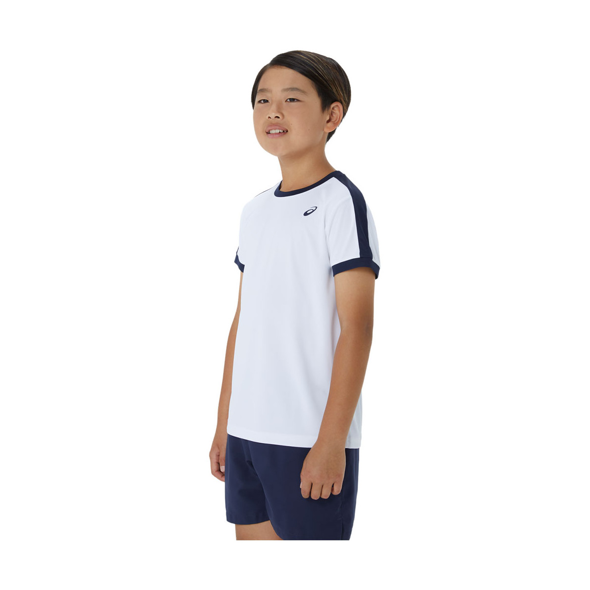 T-Shirt Asics Jongens Crème / Blauw
