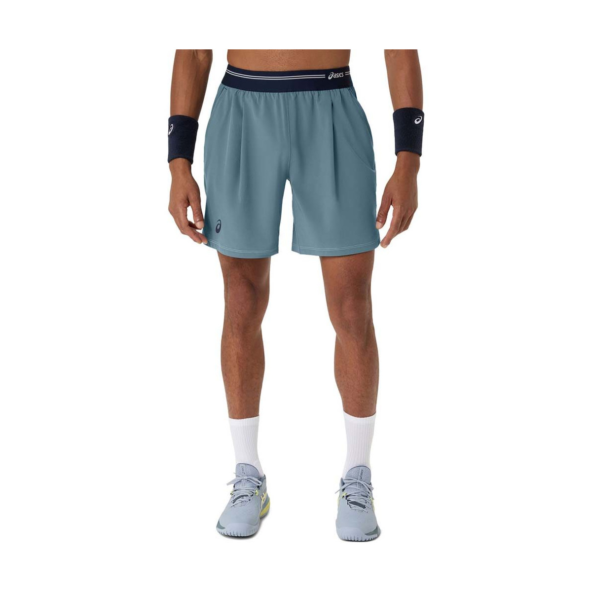 Short Asics Game Bleu Gris