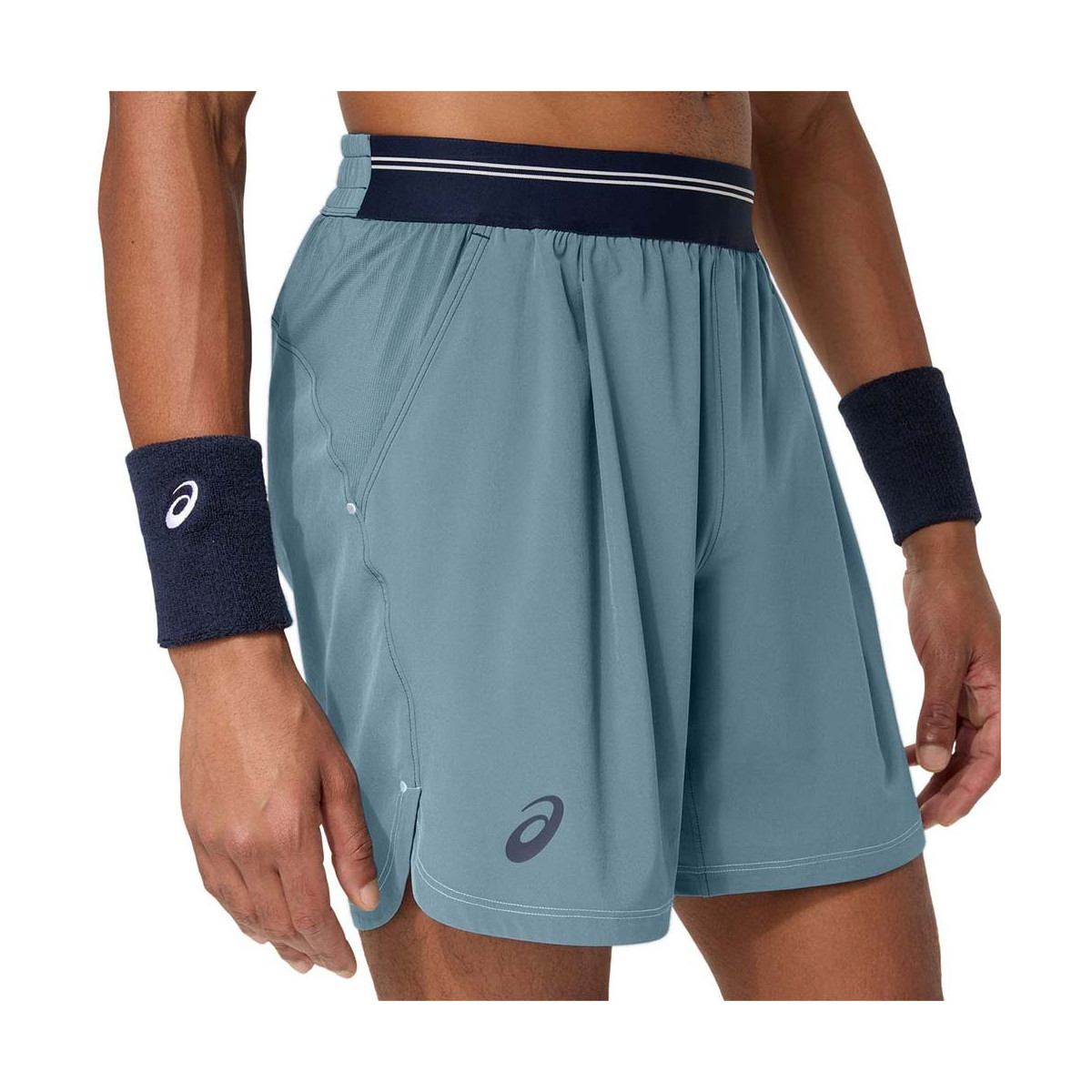 Short Asics Game Bleu Gris