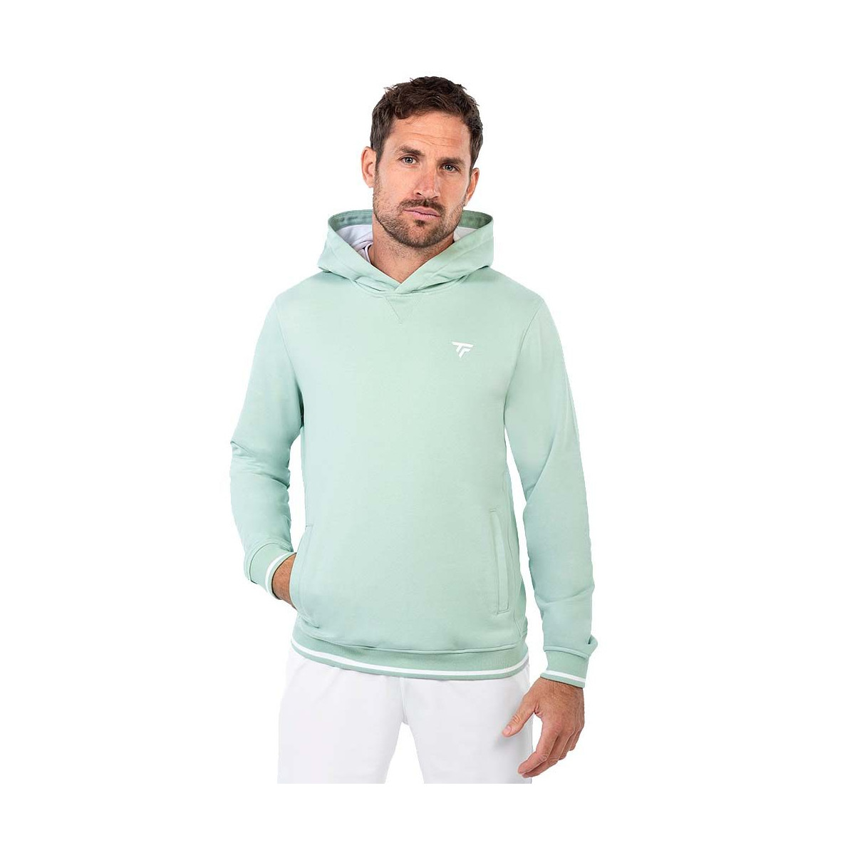 Sweat à capuche Tecnifibre Team Terry Hoodie Vert pastel