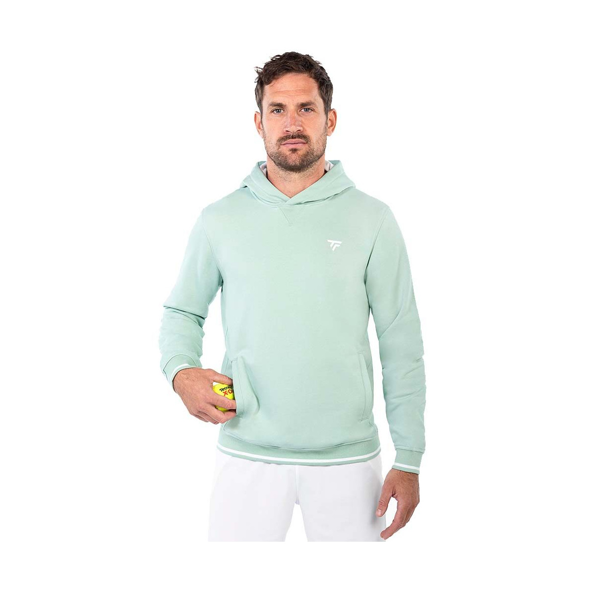 Sweat à capuche Tecnifibre Team Terry Hoodie Vert pastel