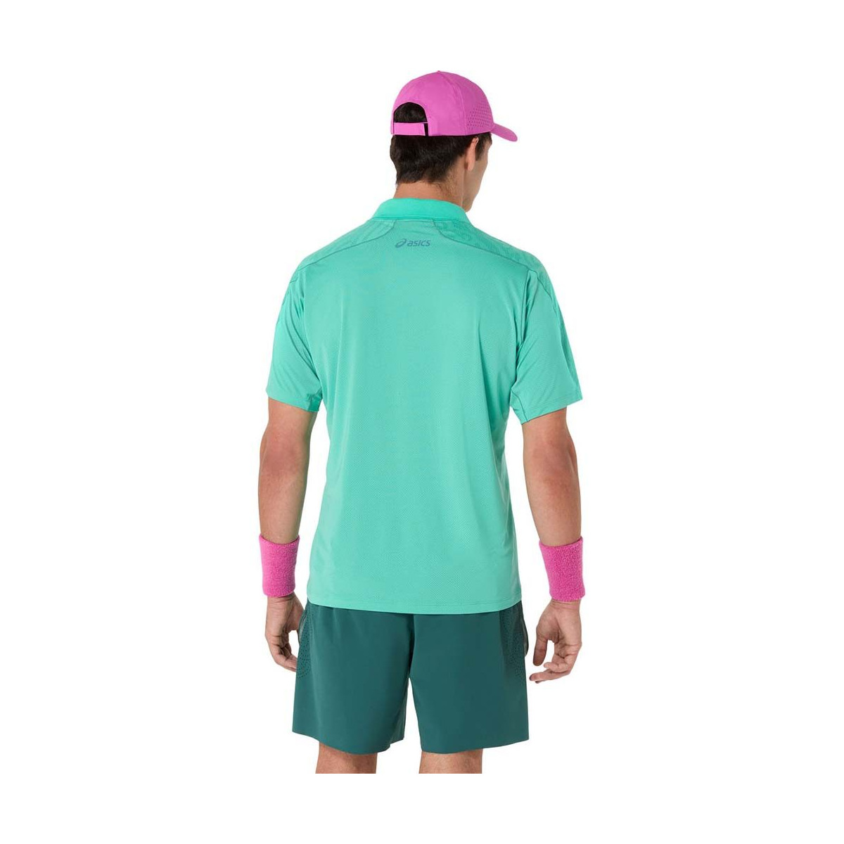 Polo Asics Match Jacquard SS Groen