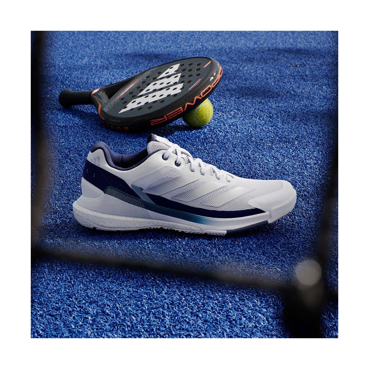 Adidas Crazyquick Boost Padel Schoenen Wit / Donkerblauw
