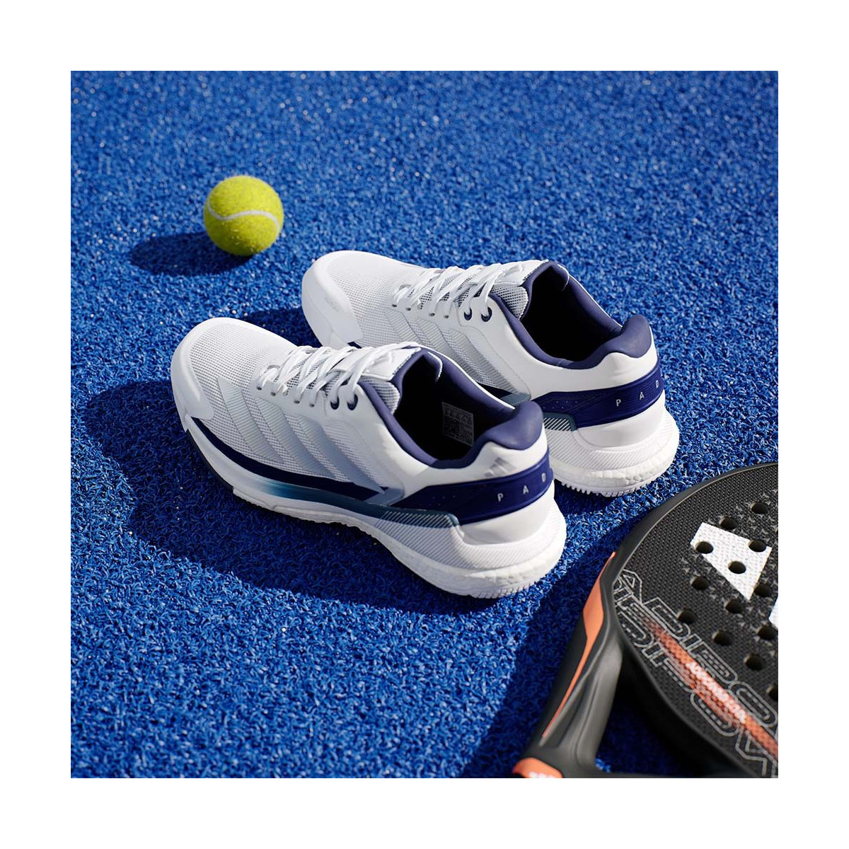 Adidas Crazyquick Boost Padel Schoenen Wit / Donkerblauw