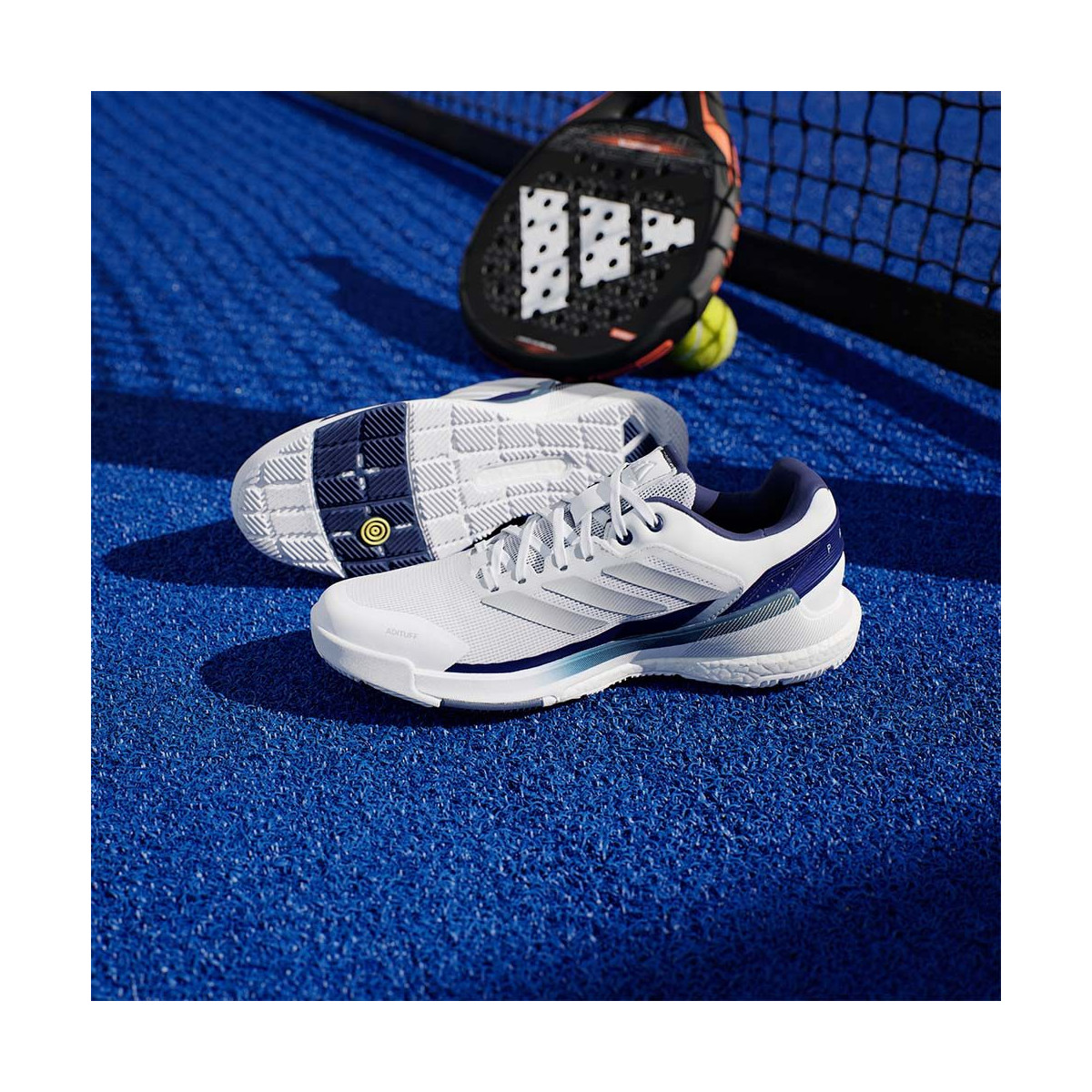 Adidas Crazyquick Boost Padel Schoenen Wit / Donkerblauw
