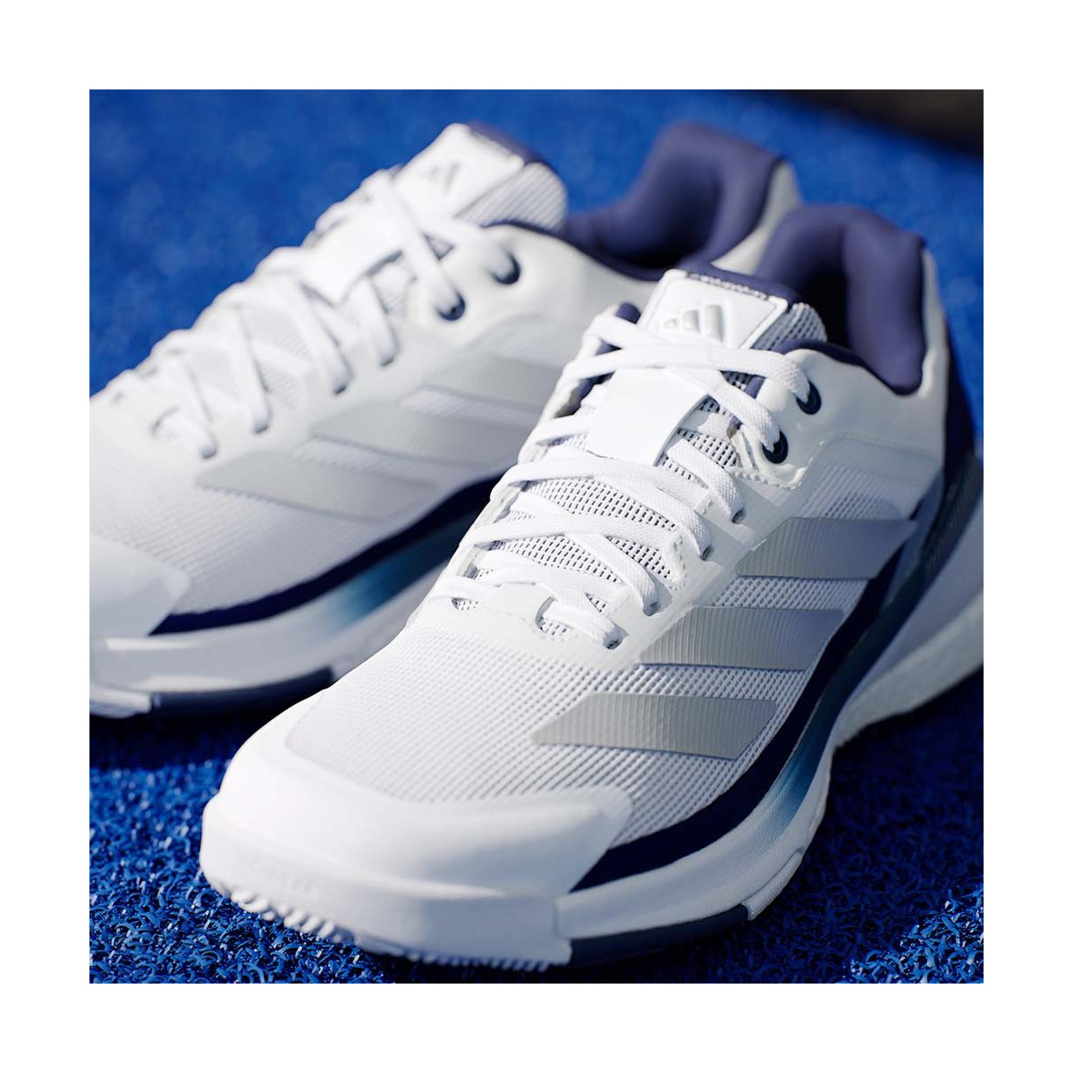 Adidas Crazyquick Boost Padel Schoenen Wit / Donkerblauw