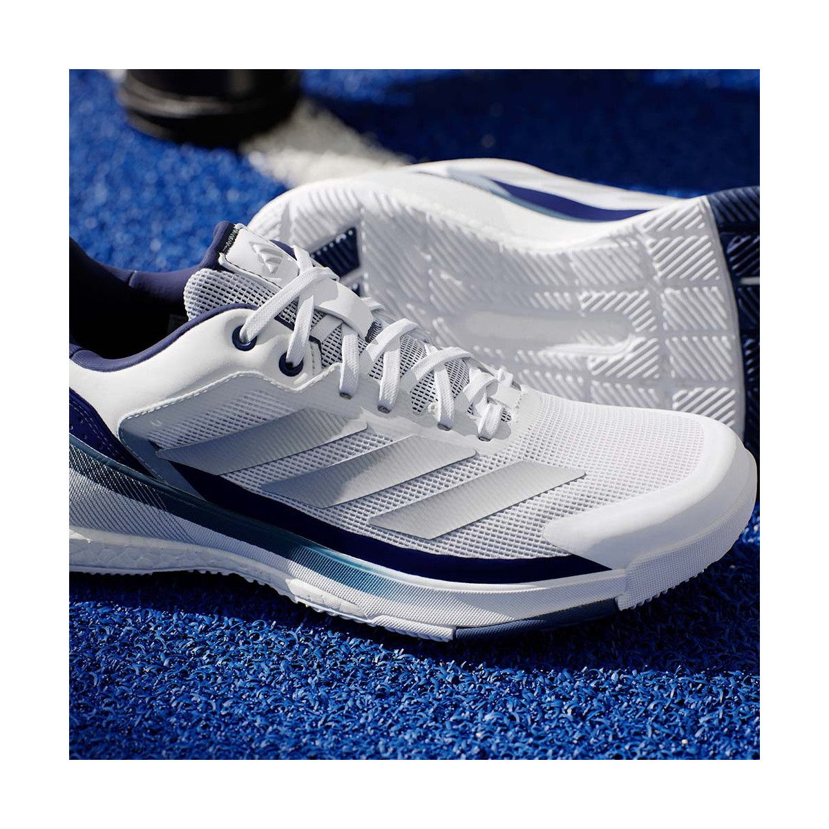 Adidas Crazyquick Boost Padel Schoenen Wit / Donkerblauw