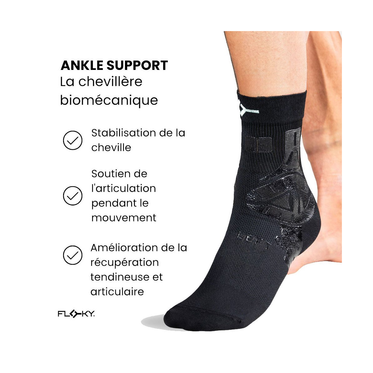 Enkelbrace Floky Ankle Support Links Zwart