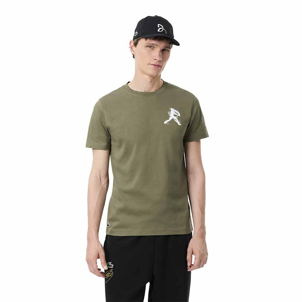 Lacoste x Novak Djokovic Tennis Pakket: Kaki T-shirt + Pet