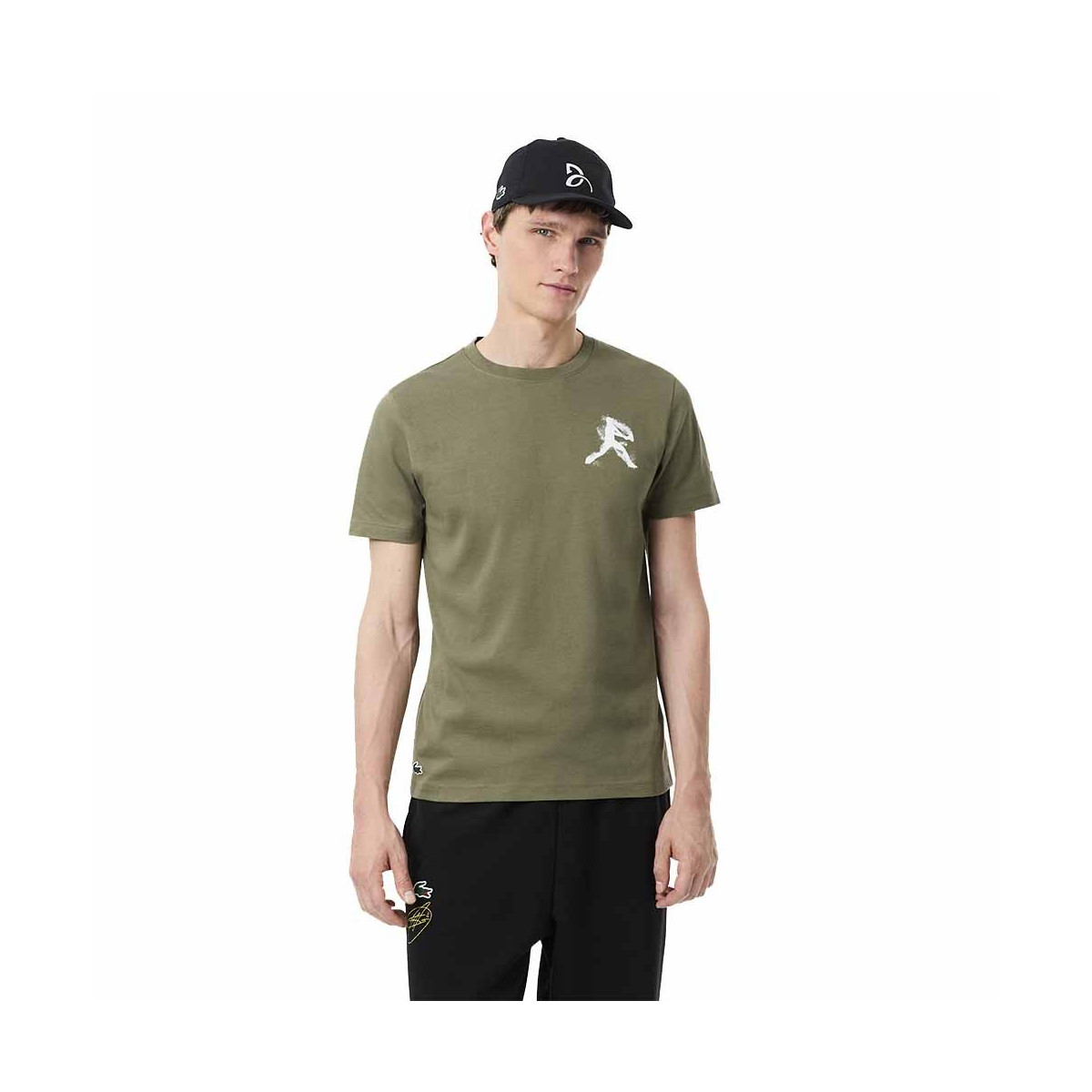 Lacoste x Novak Djokovic Tennis Pakket: Kaki T-shirt + Pet