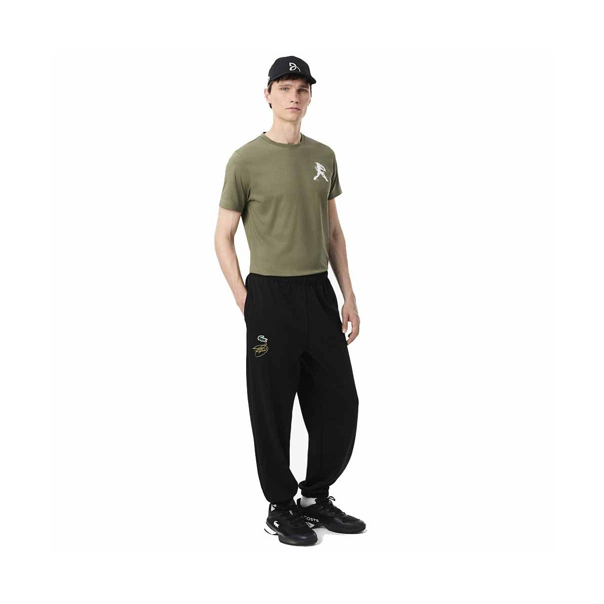 Pack T-Shirt + Casquette Lacoste Tennis x Novak Djokovic Kaki