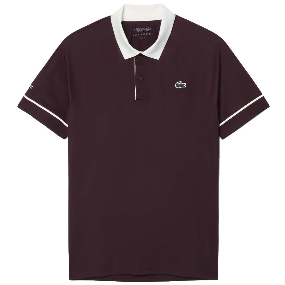 Polo Lacoste Tennis Novak Djokovic On Court Marron / Blanc
