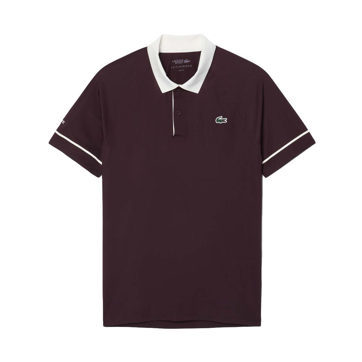 Polo Lacoste Tennis Novak Djokovic On Court Marron / Blanc