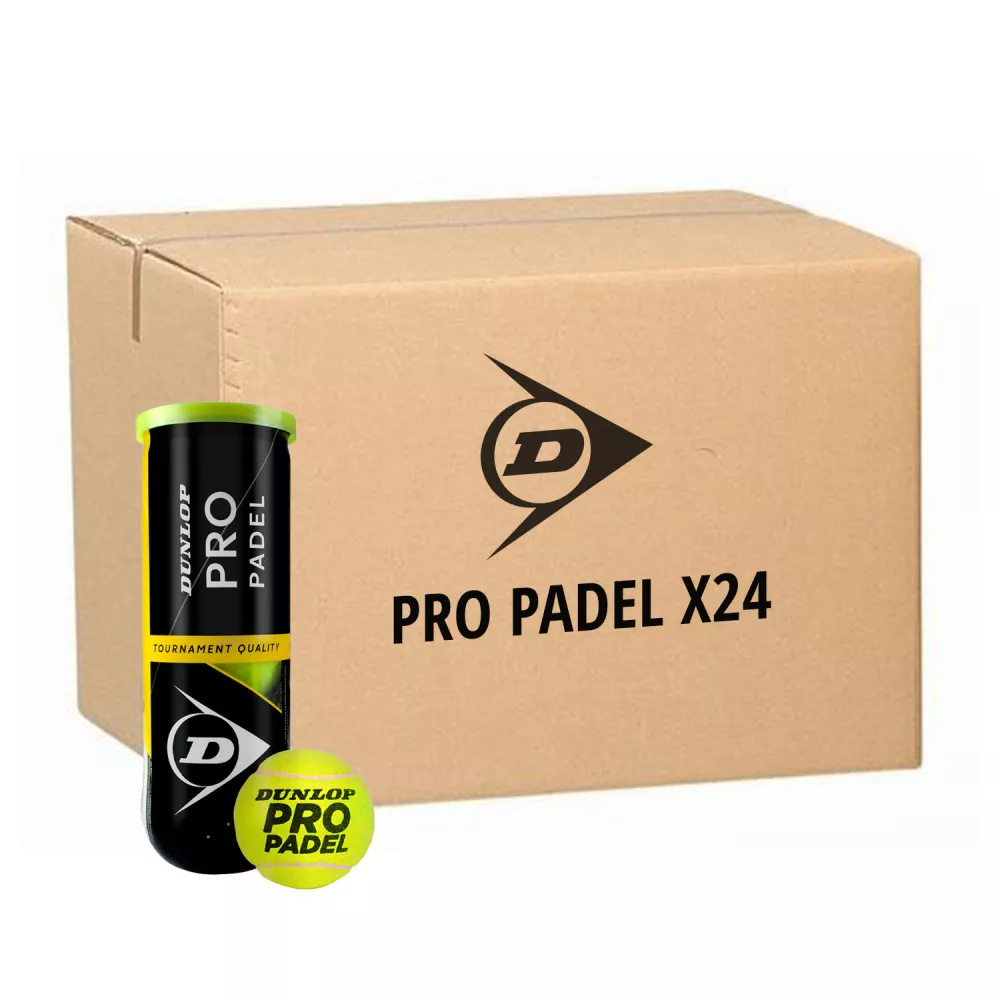 Doos 24 tubes van 3 Dunlop Team Padel ballen