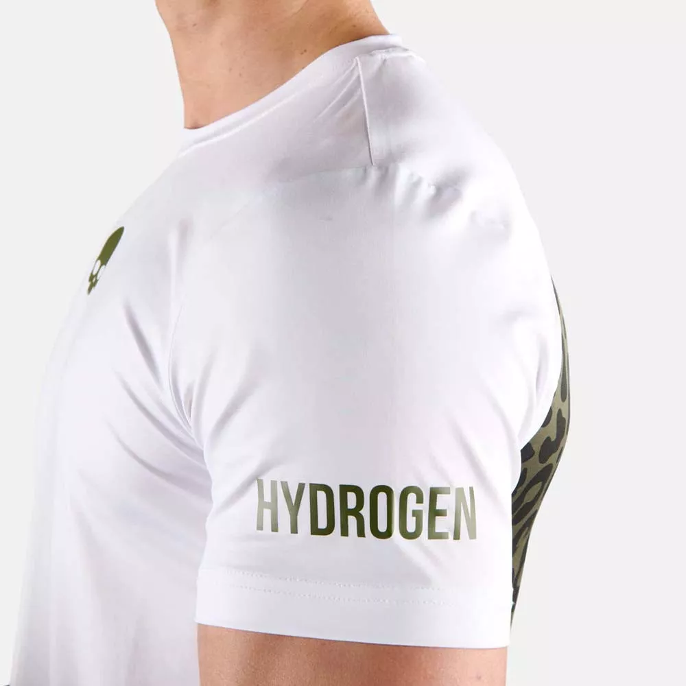 T-shirt Hydrogen Tech Panther Blanc / Vert