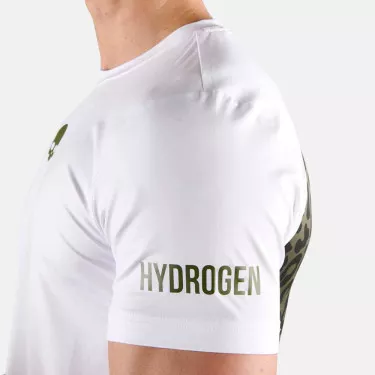 T-shirt Hydrogen Tech Panther Blanc / Vert
