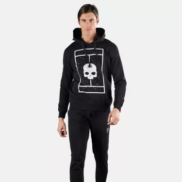 Sweat à capuche Hydrogen Court Noir Spark