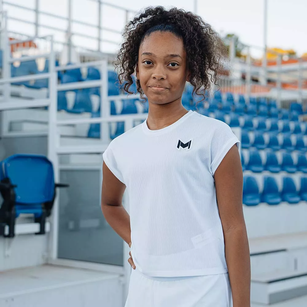 Mouratoglou Wedstrijd Meisje T-shirt Wit