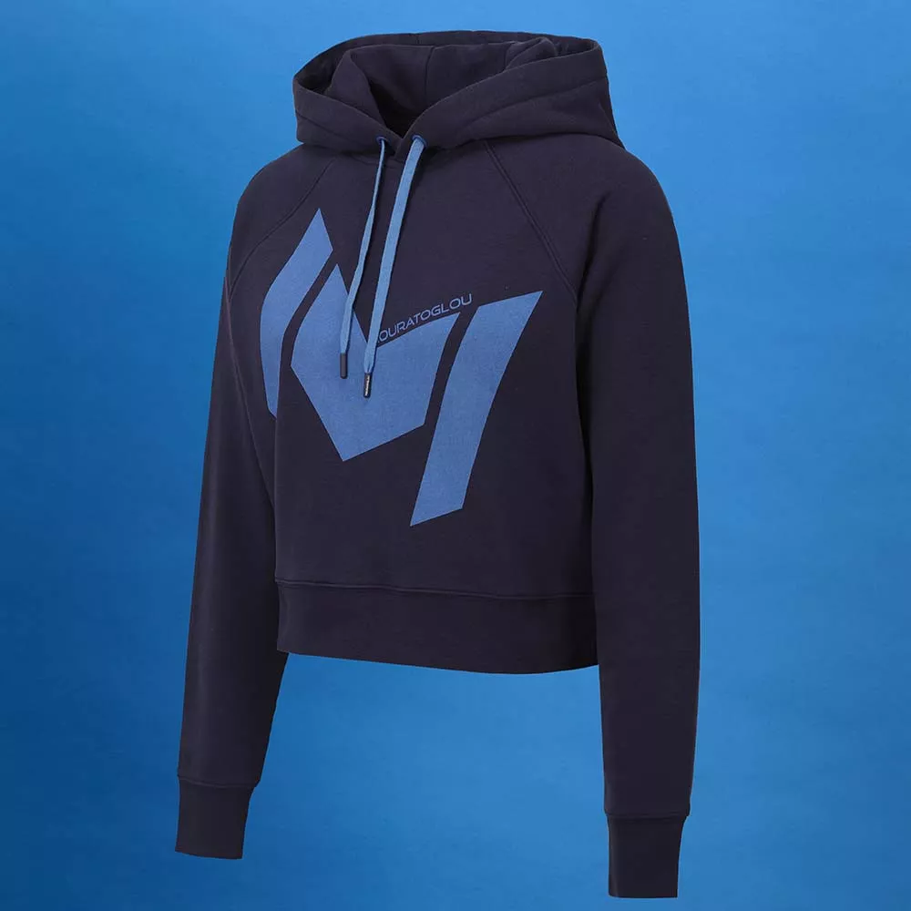 Sweat à capuche Mouratoglou Femme Bleu marine