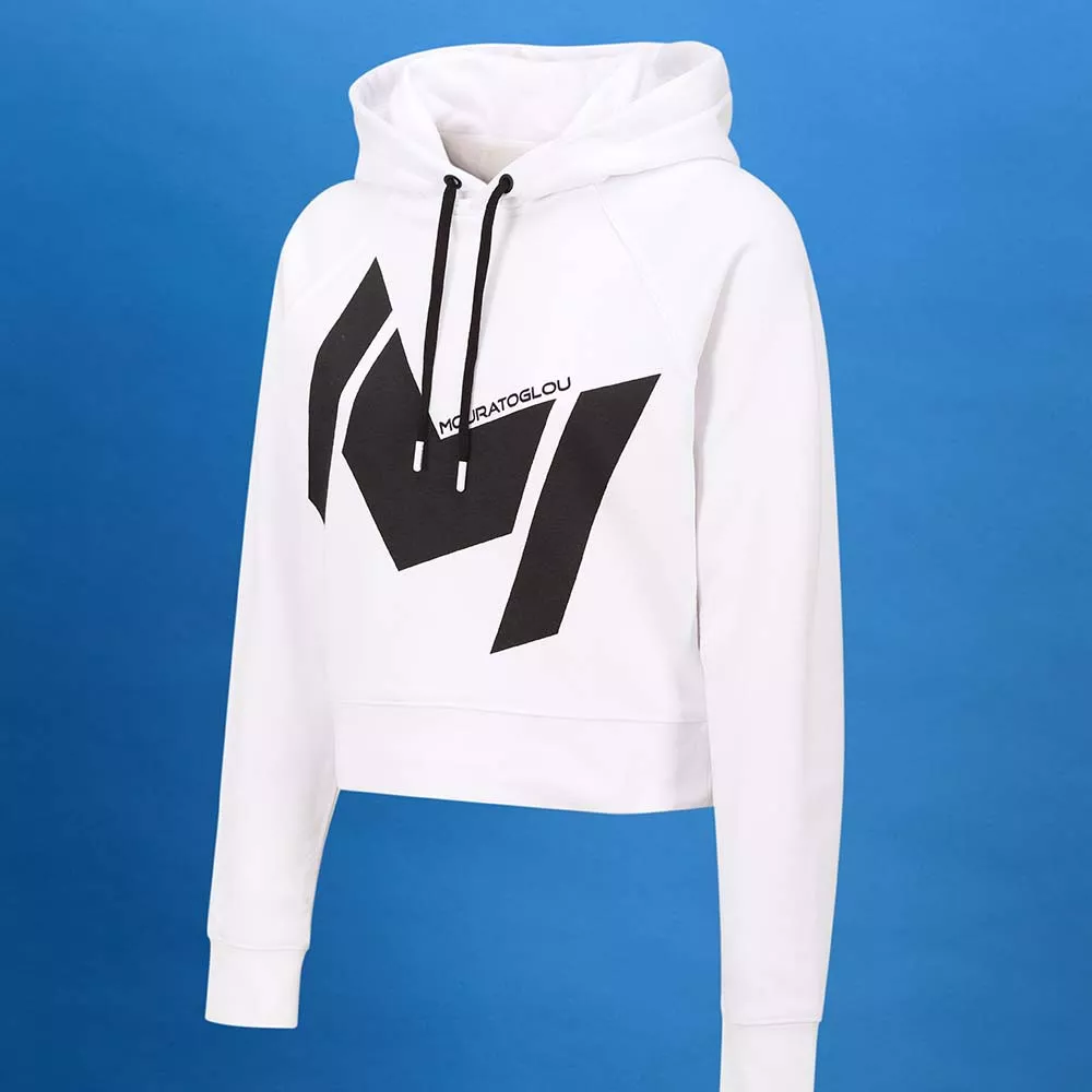 Sweat à capuche Mouratoglou Femme Blanc
