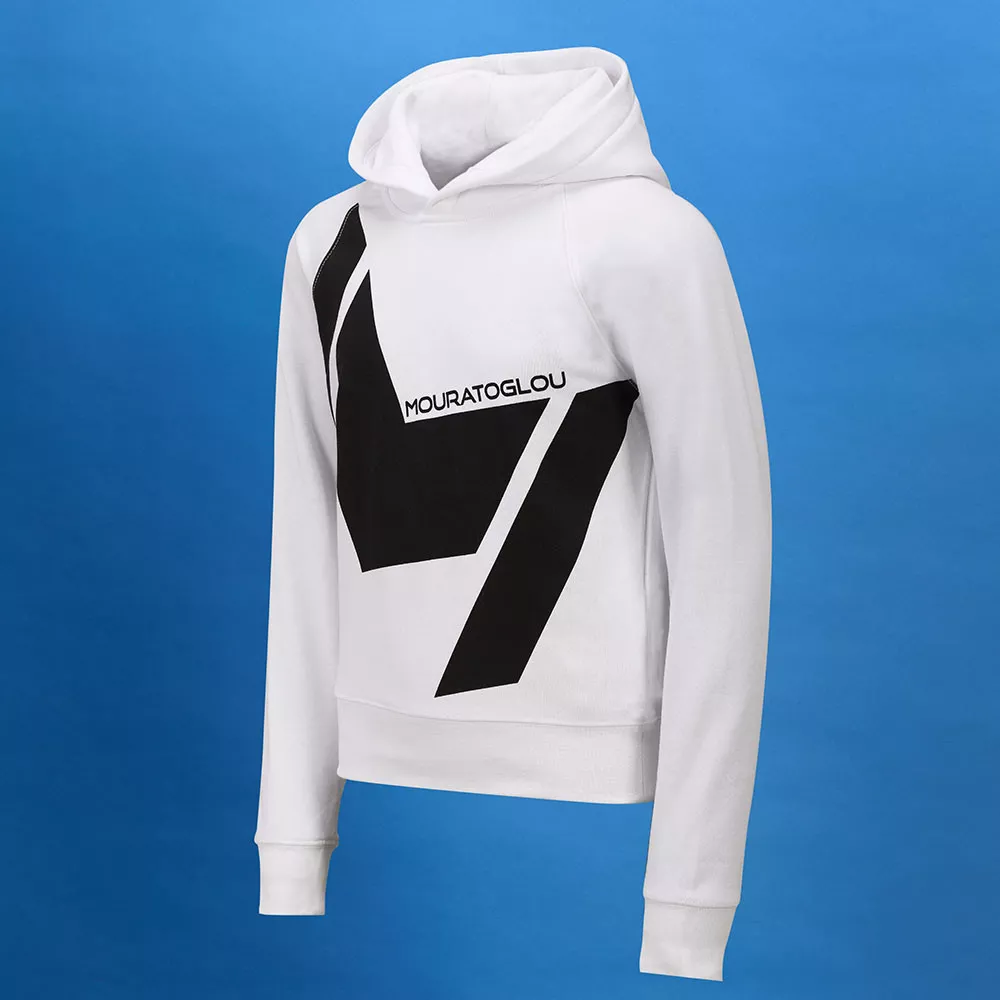 Sweat à capuche Mouratoglou Fille Blanc