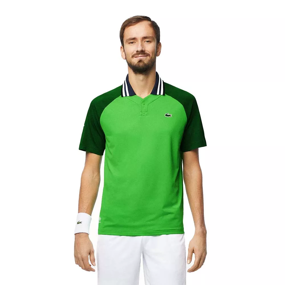 Lacoste Tennis x Daniil Medvedev blauw polo