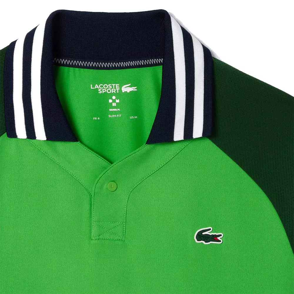 Lacoste Tennis x Daniil Medvedev blauw polo