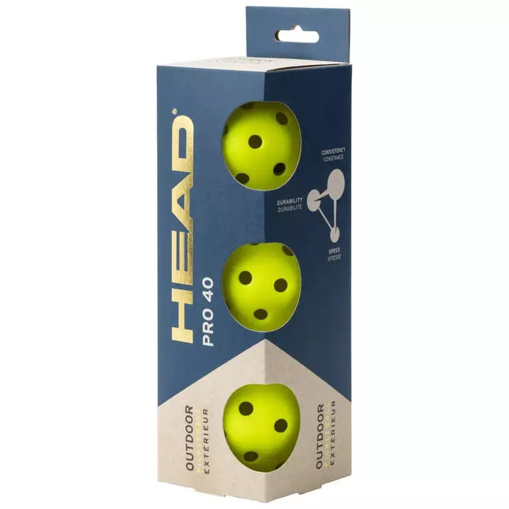 Head Pro 40 Pickleball Ballen x3