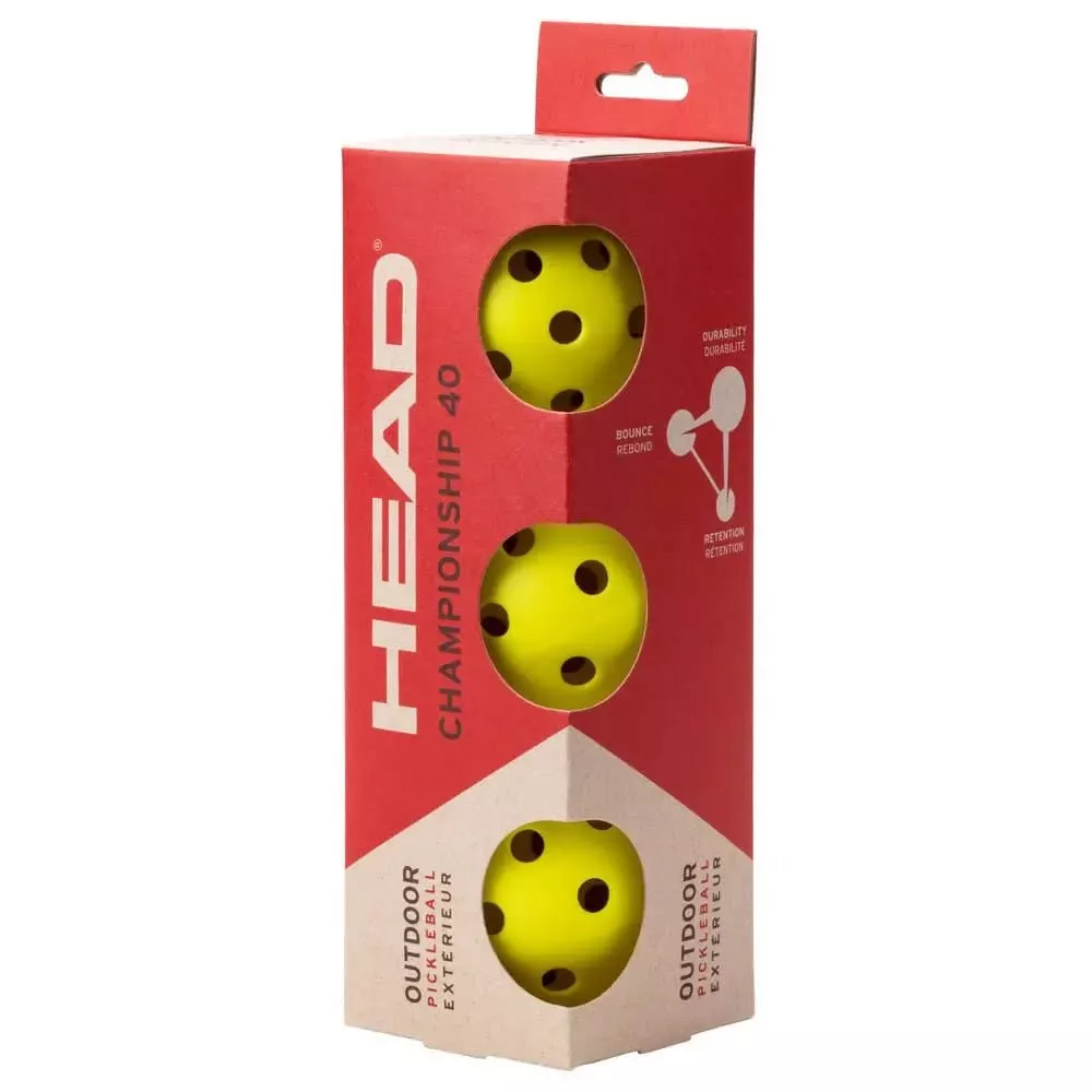 Head Championship 40 Pickleball Ballen x3