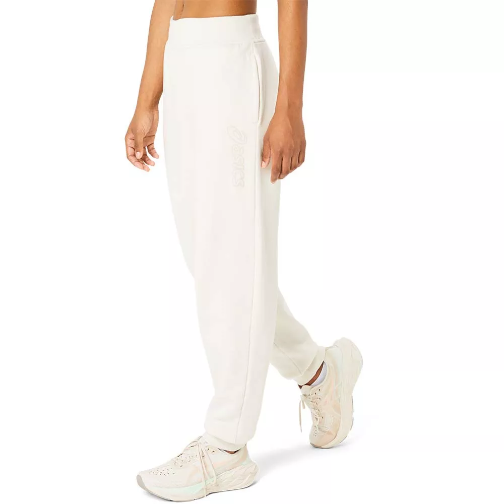 Pantalon Asics Logo Femme Blanc cassé