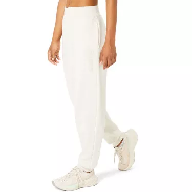 Pantalon Asics Logo Femme Blanc cassé