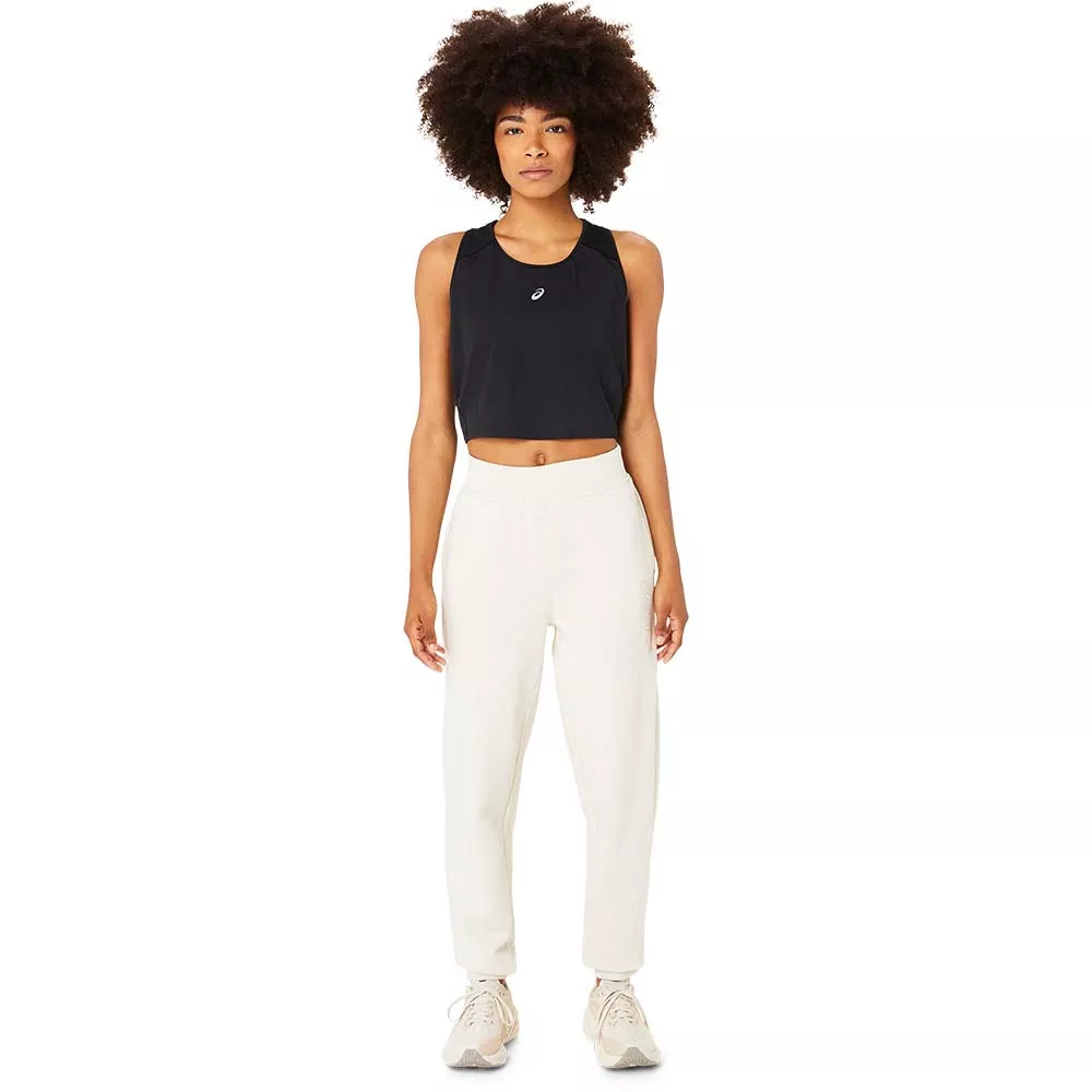 Pantalon Asics Logo Femme Blanc cassé