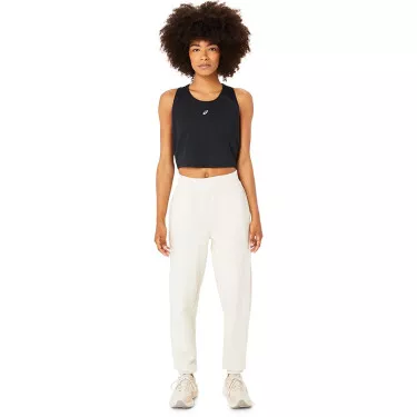 Pantalon Asics Logo Femme Blanc cassé
