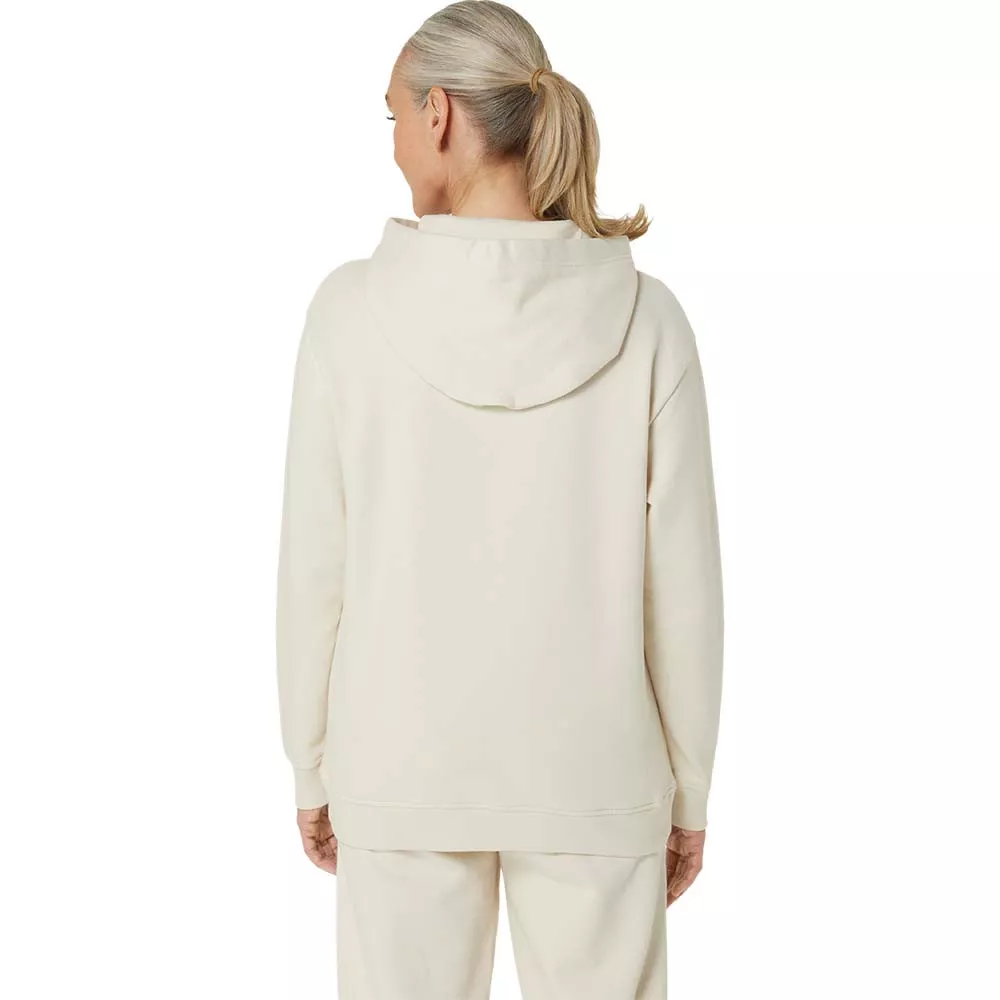 Sweat à capuche Asics Logo Femme Blanc cassé